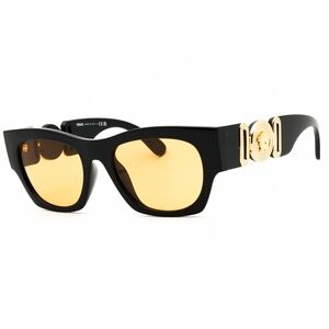 NWT Versace VE4479U Polished Black Round 52mm Sunglasses